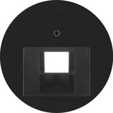 Berker 14072045 Zentralstück für UAE Steckdose R.1/R.3/R.Classic schwarz. glänzend