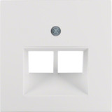 Berker 14091909 Zentralstück für UAE Steckdose 2fach S.1/B.3/B.7 polarweiß. matt