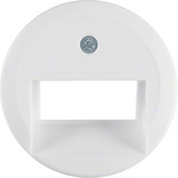 Berker 1409 Zentralstück für UAE Steckdose 2fach 1930/Glas/Palazzo polarweiß. glänzend