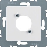 Berker 141209 Zentralplatte für XLR-Rundsteckverbinder D-Serie polarweiß. glänzend