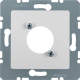 Berker 14121404 Zentralplatte für XLR-Rundsteckverbinder D-Serie Zentralplattensystem alu. matt