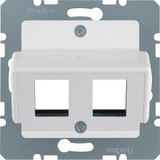 Berker 146309 Zentralplatte für AMP Modular Jacks Zentralplattensystem polarweiß. glänzend