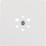 Berker 147409 Zentralplatte für 6-polige Steckdose Zentralplattensystem polarweiß. glänzend