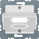 Berker 148009 Zentralplatte für LWL-Kupplungen Duplex SC polarweiß. glänzend