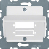 Berker 14801909 Zentralplatte für LWL-Kupplungen Duplex SC polarweiß. matt/samt