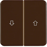 Berker 155221 Wippe 2fach mit Aufdruck Symbol Pfeil wg Up IP44 braun. glänzend