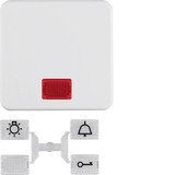 Berker 155309 Wippe mit 5 beiliegenden Linsen wg Up IP44 polarweiß. glänzend