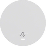 Berker 16212079 Wippe mit klarer Linse und Aufdruck Symbol Licht R.1/R.3 polarweiß. glänzend