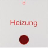 Berker 16218909 Wippe mit Linse und rotem Aufdruck Heizung und 0 S.1/B.3/B.7 polarweiss matt