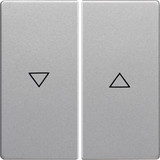 Berker 16256084 Wippe 2fach mit Aufdruck Symbol Pfeil Q.x alu samt. lackiert