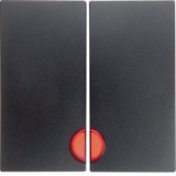 Berker 16271606 Wippe 2fach mit roter Linse S.1/B.3/B.7 anthrazit. matt