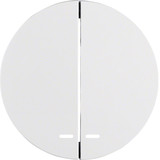 Berker 16272089 Wippe 2fach mit klarer Linse R.1/R.3 polarweiß. glänzend