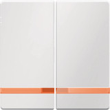 Berker 16276089 Wippe 2fach mit Linse Q.x polarweiß. samt