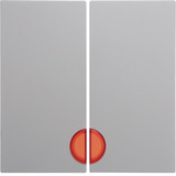 Berker 16278989 Wippe 2fach mit roter Linse S.1/B.3/B.7 polarweiß. glänzend