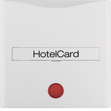 Berker 16401909 Hotelcard-Schaltaufsatz mit Aufdruck und roter Linse S.1/B.3/B.7 polarweiß. matt