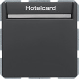 Berker 16406096 Relais-Schalter mit Zentralstück für Hotelcard Berker Q.x anthrazit samt