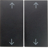 Berker 16441606 Wippe 2fach mit Aufdruck Symbol Pfeile S.1/B.3/B.7 anthrazit. matt