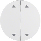 Berker 16442089 Wippe 2fach mit Aufdruck Symbol Pfeile R.1/R.3 polarweiß. glänzend