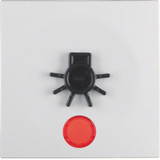 Berker 16511949 Wippe mit roter Linse und abtastbarem Symbol Licht S.1/B.3/B.7 polarweiß. matt