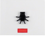 Berker 16517109 Wippe mit roter Linse und abtastbarem Symbol Licht K.1 polarweiß. glänzend