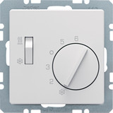 Berker 20296089 Temperaturregler. Wechsler mit Schalter Heizen/Kühlen. Q.x. polarw. samt