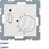Berker 20301909 Temp.-Regler mit Öffner. Z.-Stk.. Wippsch. u. LED S.1/B.3/B.7 polarweiß. matt