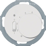 Berker 20302079 Temperaturregler mit Öffner. Wippschalter und LED R.classic polarweiß. glänzend