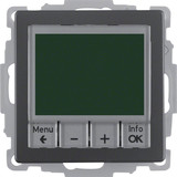 Berker 20446086 Temperaturregler. Schließer. mit Zentralstück. zeitgesteuert Q.x anthrazit. samt