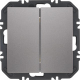 Berker 24121434 Friends of Hue Tasten mit Wippe 2fach. B.x. alu samt