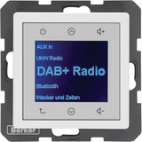 Berker 30846089 Radio Touch UP DAB+. Bluetooth Q.x polarweiss samt