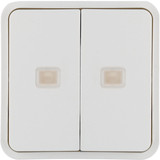 Berker 30863552 Wippe 2fach für W.1 Taster-BA.mit zwei Linsen.polarweiß