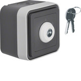 Berker 32723515 Schlüssel-Schalter. 3 Positionen und Aufdruck 0. 1 und 2 AP W.1 grau