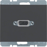 Berker 3315417006 VGA Steckdose mit Schraub-Liftklemmen K.1 anthrazit. matt