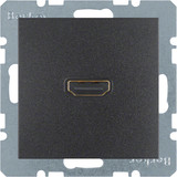 Berker 3315431606 High Definition Steckdose mit 90°-Steckanschluss S.1/B.3/B.7 anthrazit. matt