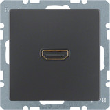 Berker 3315436086 High Definition Steckdose mit 90°-Steckanschluss Q.x anthrazit. samt