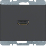 Berker 3315437006 High Definition Steckdose mit 90°-Steckanschluss K.1 anthrazit. matt