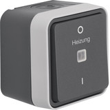 Berker 35623505 Kontroll-Ausschalter 2polig. Aufdruck eizung. 0 und 1 AP W.1 grau LT