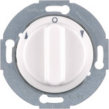 Berker 381103 Jalousie-Drehschalter 1p. Zentralstück. Drehknopf. 1930/Glas. polarweiß glänzend