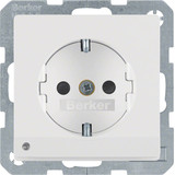 Berker 41096089 Steckdose Schuko mit LED-Orientierungslicht Q.x polarweiß. samt