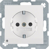 Berker 41098989 Steckdose Schuko mit LED-Orientierungslicht S.1/B.3/B.7 polarweiß. glänzend