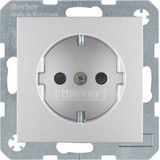 Berker 41231404 Steckdose Schuko mit erhöhtem Berührungsschutz S.1/B.3/B.7 alu matt. lackiert