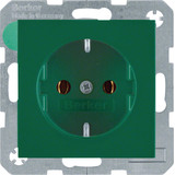 Berker 41438913 Steckdose Schuko S.1/B.3/B.7 grün. glänzend