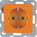 Berker 41438914 Steckdose Schuko S.1/B.3/B.7 orange. glänzend