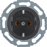 Berker 414521 Steckdose Schuko 1930/Glas/Palazzo schwarz. glänzend