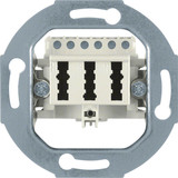 Berker 450002 TAE-Steckdose 3 x 6NFN Modul-Einsätze weiß. matt