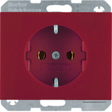 Berker 47157015 Steckdose Schuko K.1/K.5 rot. glänzend