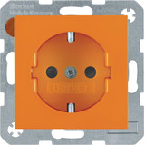 Berker 47238914 Steckdose Schuko mit erhöhtem Berührungsschutz S.1/B.3/B.7 orange. glänzend