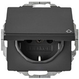 Berker 47446086 Steckdose Schuko mit Klappdeckel u. erh.BS Q.x anthrazit. samt