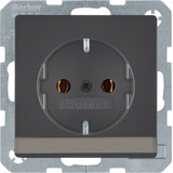 Berker 47506086 Steckdose Schuko mit Beschriftungsfeld Q.x anthrazit. samt