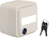 Berker 47693502 Steckdose Schuko mit Klappd. Beschriftungsfeld. ungl.Schließung AP W.1 polarweiß